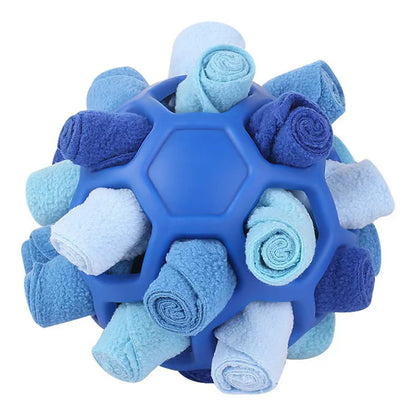 Velvet Interactive Snuffle Ball Toy for Small Dogs - Chewable Puzzle Feeder for Mental Stimulation and Anxiety Relief