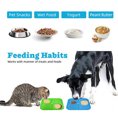 Premium Four-Angels Licking Mat for Dogs and Cats - Suction Cup Slow Feeder for Bathing, Grooming, Training, and Anxiety Management