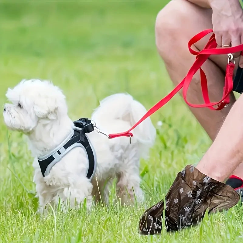 Premium Dog Waste Disposal Bags - Durable, Leak-Proof PE Material with Paw Print Design for Outdoor Use