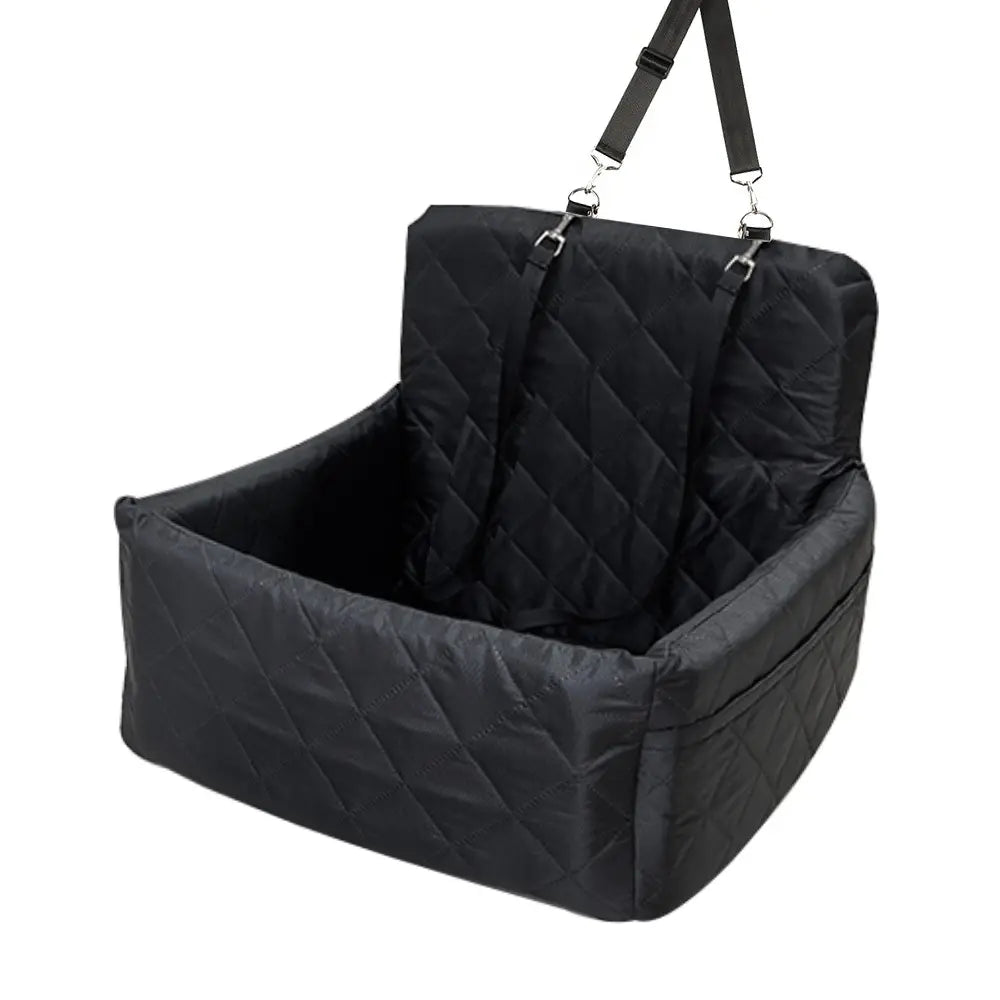 Premium Portable Dog Car Seat with Breathable Fabric - Elegant Travel Booster for Small to Medium Dogs, Durable Design with Safety Belt