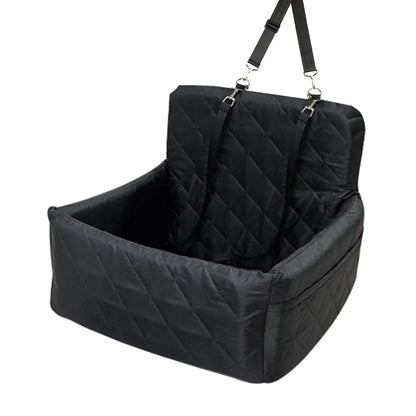 Premium Portable Dog Car Seat with Breathable Fabric - Elegant Travel Booster for Small to Medium Dogs, Durable Design with Safety Belt