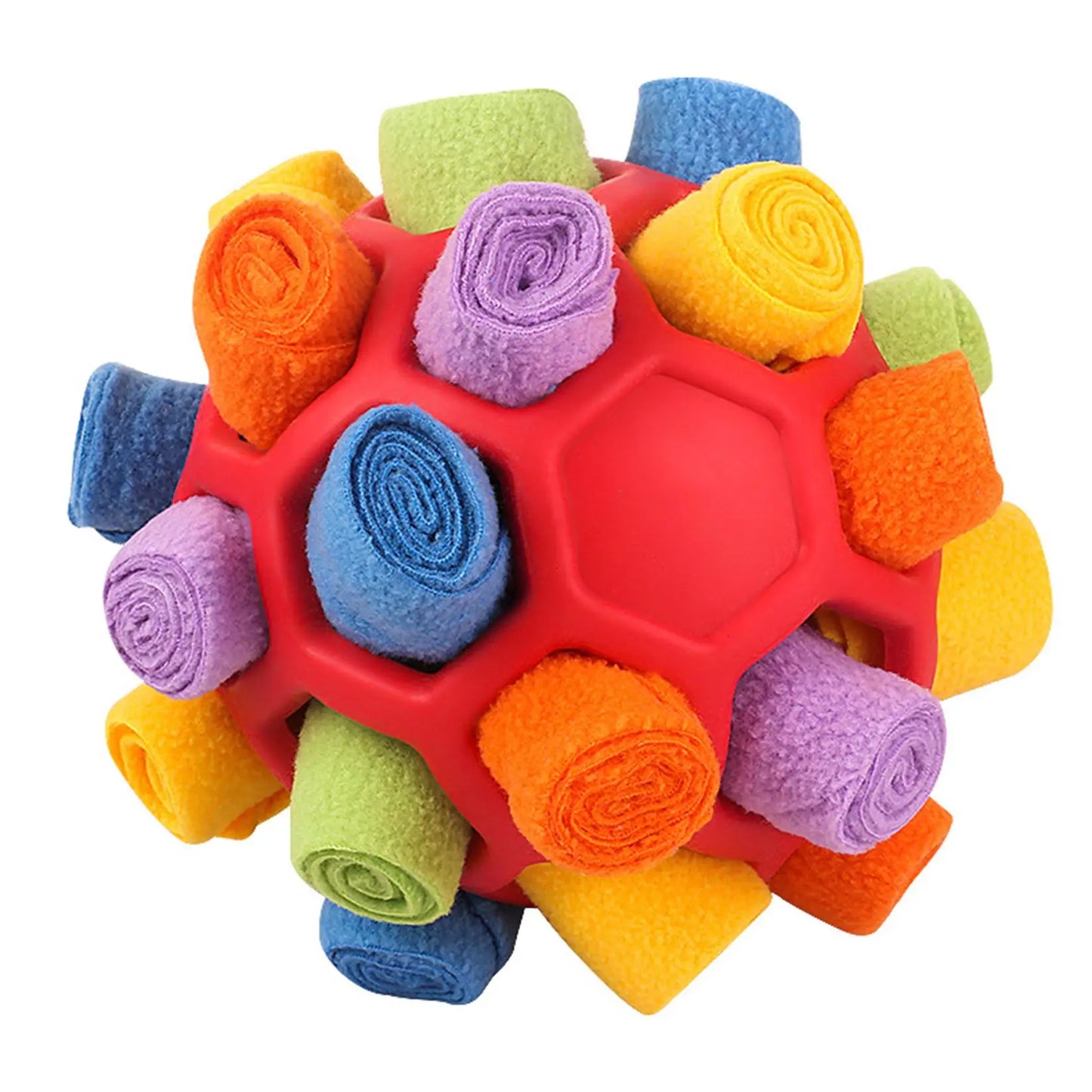 Velvet Interactive Snuffle Ball Toy for Small Dogs - Chewable Puzzle Feeder for Mental Stimulation and Anxiety Relief
