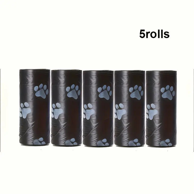 Premium Dog Waste Disposal Bags - Durable, Leak-Proof PE Material with Paw Print Design for Outdoor Use