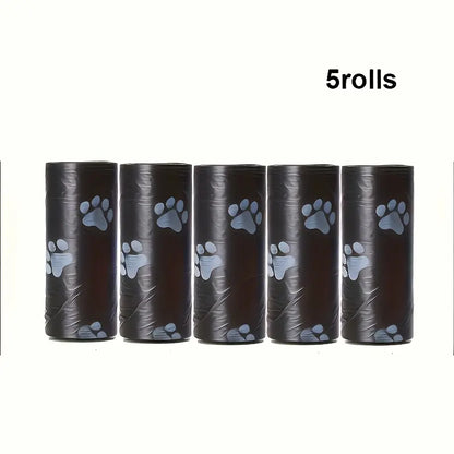 Premium Dog Waste Disposal Bags - Durable, Leak-Proof PE Material with Paw Print Design for Outdoor Use