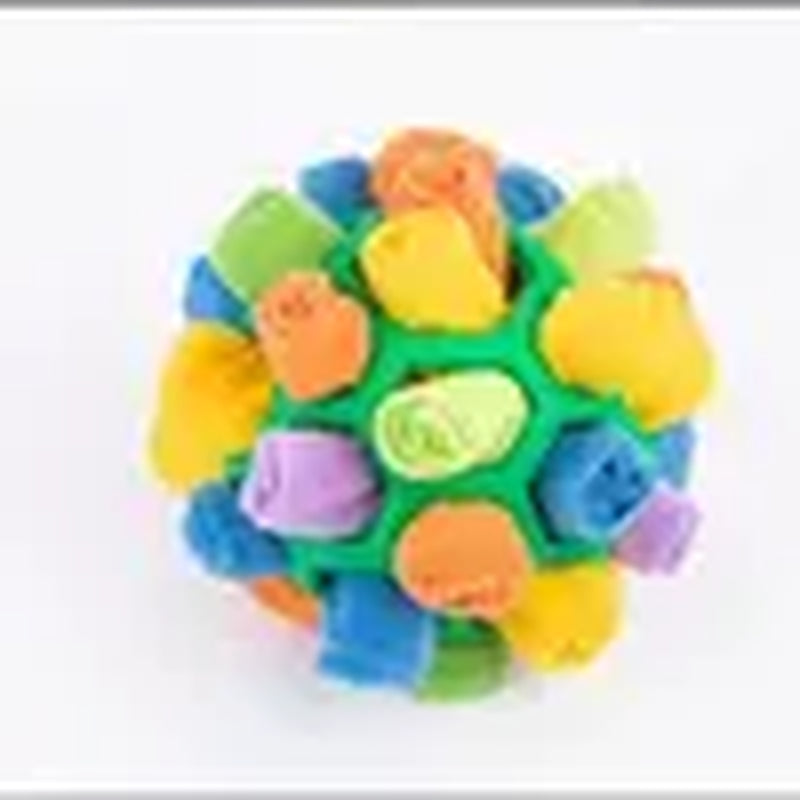 Velvet Interactive Snuffle Ball Toy for Small Dogs - Chewable Puzzle Feeder for Mental Stimulation and Anxiety Relief