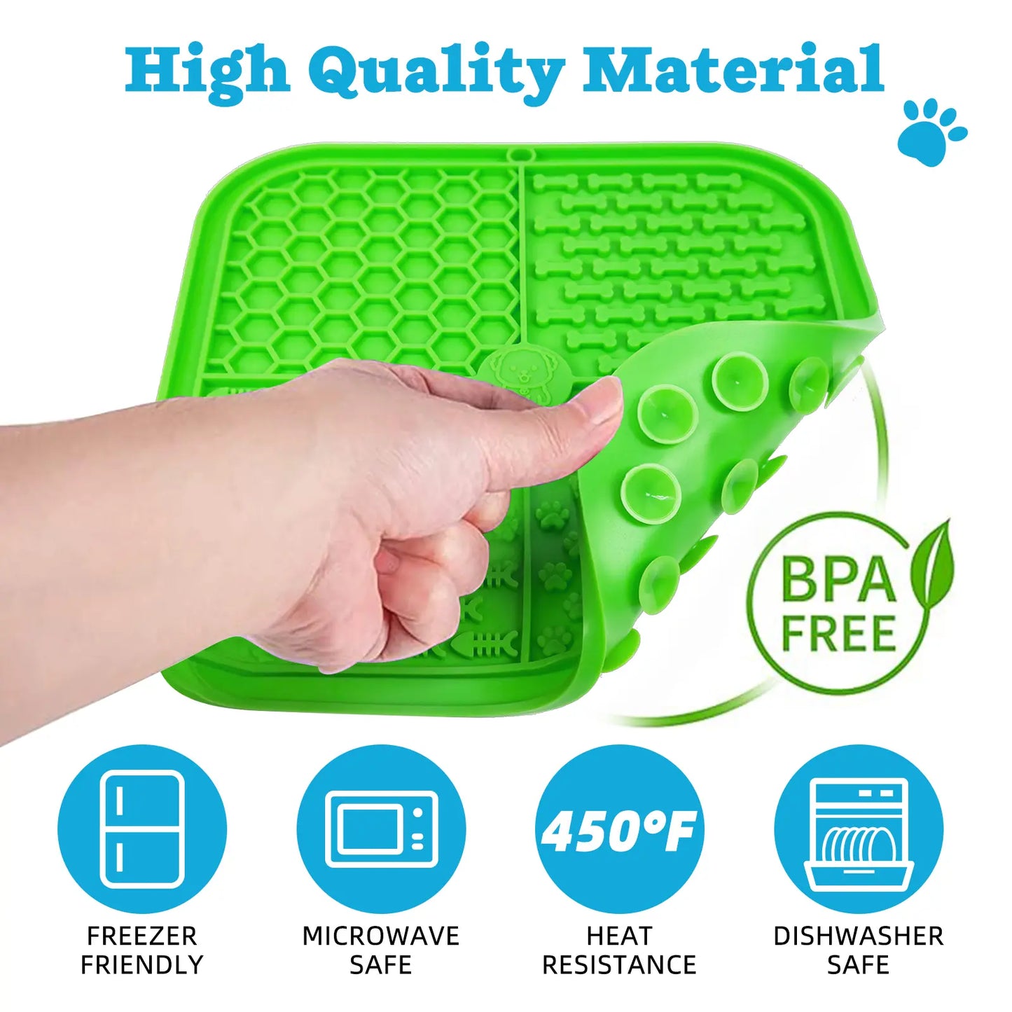 Premium Four-Angels Licking Mat for Dogs and Cats - Suction Cup Slow Feeder for Bathing, Grooming, Training, and Anxiety Management