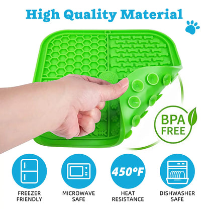 Premium Four-Angels Licking Mat for Dogs and Cats - Suction Cup Slow Feeder for Bathing, Grooming, Training, and Anxiety Management