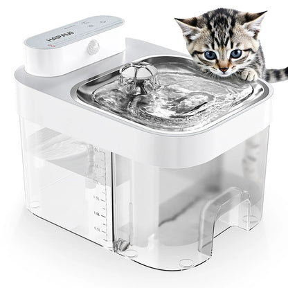 HAPAW Smart Cat Water Fountain: Advanced Filter-Free Hydration System with Wi-Fi Connectivity and Extended Battery Life for Optimal Pet Wellness