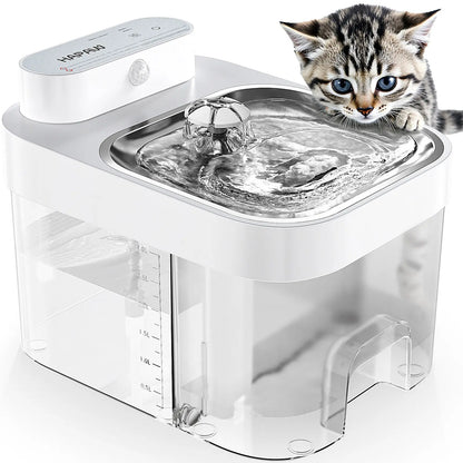 HAPAW Smart Cat Water Fountain: Advanced Filter-Free Hydration System with Wi-Fi Connectivity and Extended Battery Life for Optimal Pet Wellness
