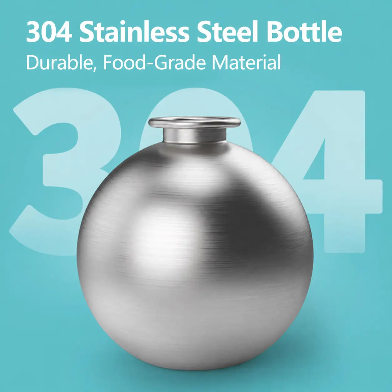 Ihubei 3-in-1 Stainless Steel Pet Water Bottle with Food-Grade Silicone Foldable Bowl - Stylish Hydration Solution for Dogs and Cats, 285ml