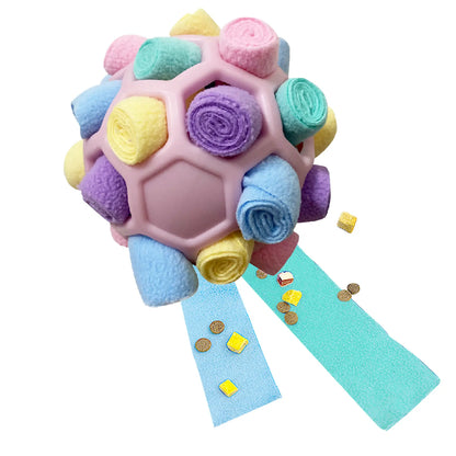 Velvet Interactive Snuffle Ball Toy for Small Dogs - Chewable Puzzle Feeder for Mental Stimulation and Anxiety Relief