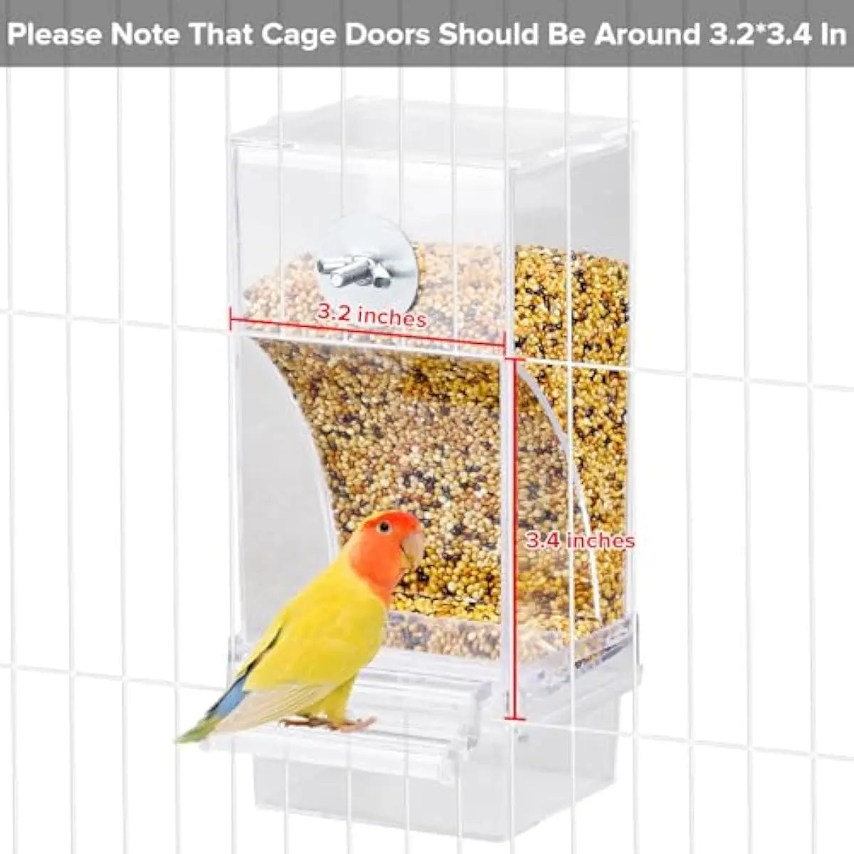 Automatic Feeder and Water Dispenser Set for Small Birds - Ideal for Parakeets, Lovebirds, Budgerigars, and Canaries